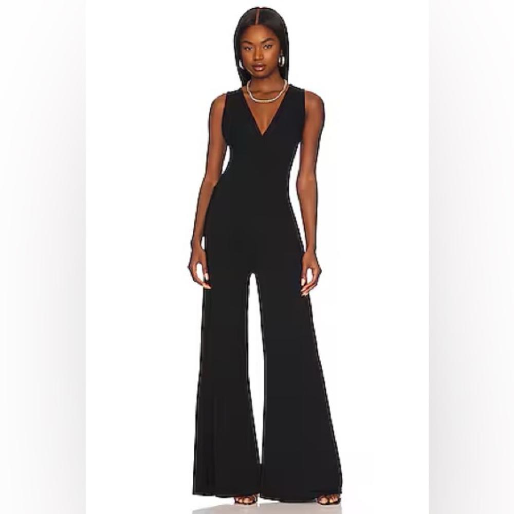 Bobi Black Cross-Back Wide Leg‎ Jumpsuit
